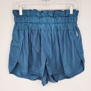 Free People Movement The Way Home Shorts Athletic Lined Blue High Rise Large